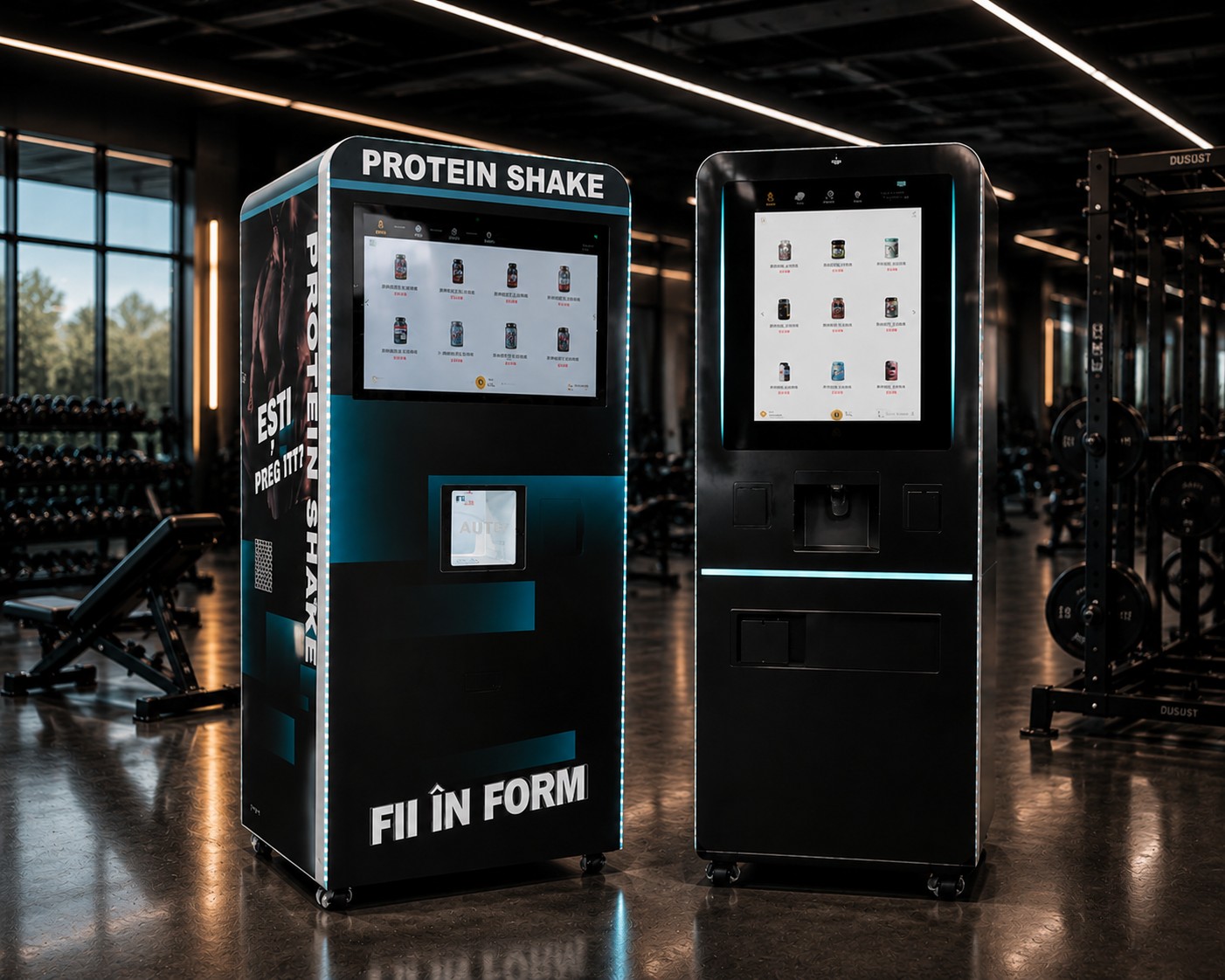 JY Future Tech 智能运动营养设备健身房展示场景